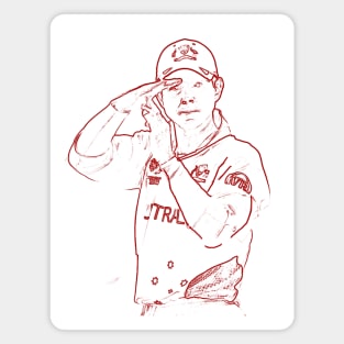 Cricket Bring it Ponting Art j4 Magnet